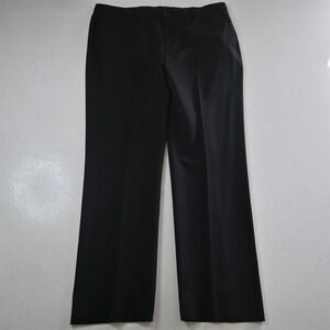 Shipley & Halmos 34x30 Black 100% Wool Flat Front Straight Dress Mens Pants